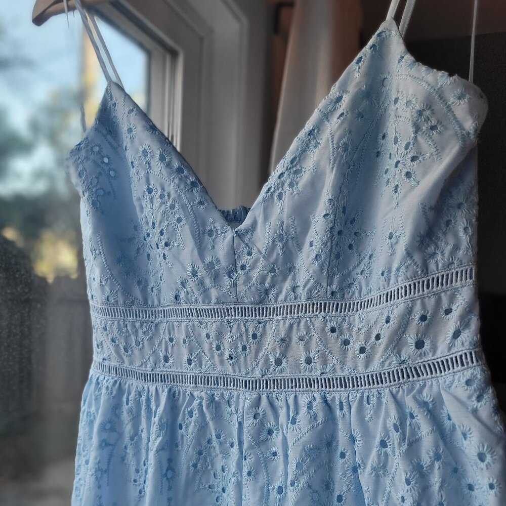 Blue Eyelet Dress